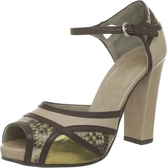 Lena Milos Lilou sandali donna plateau beige