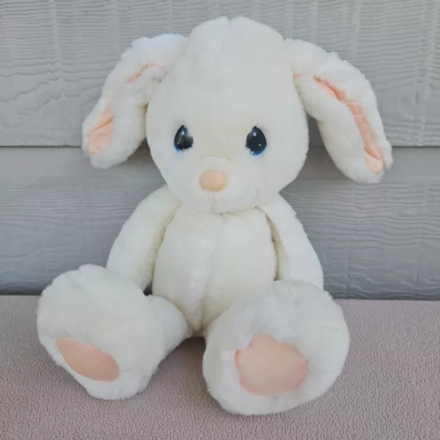 Applause Precious Moments Snowball Bunny Rabbit Plush White 14" VTG 1985 Satin