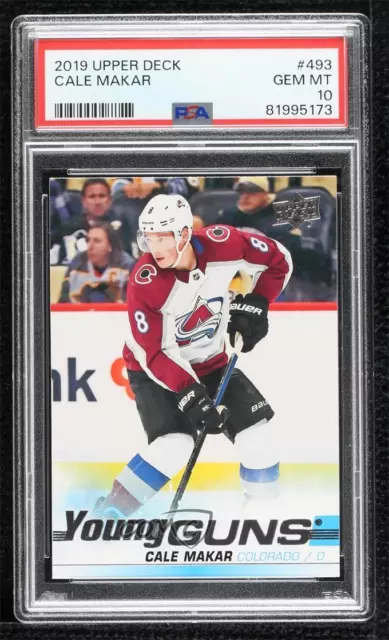 2019-20 Upper Deck Young Guns Cale Makar #493 PSA 10 GEM MT Rookie RC