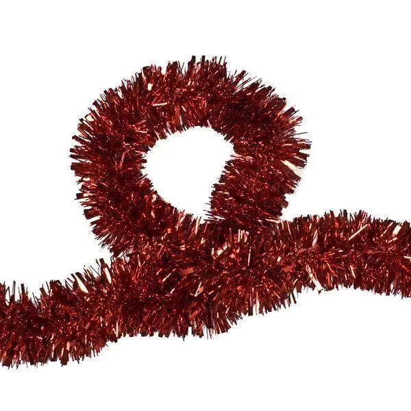 Red Luxury Deluxe Chunky Christmas Tinsel Garland Tree Decoration 120mm Bulk