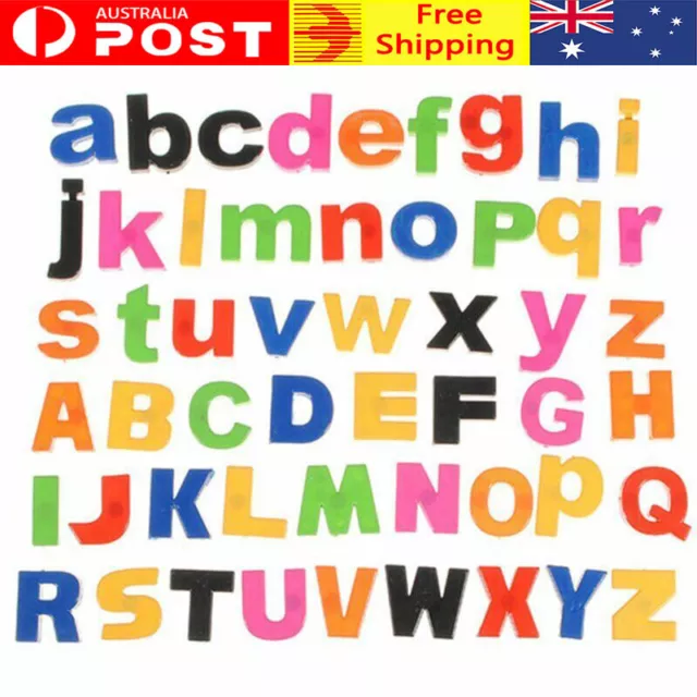 Kids Learning Teaching Magnetic Toys Letters Numbers Fridge Magnets Alphabet AU