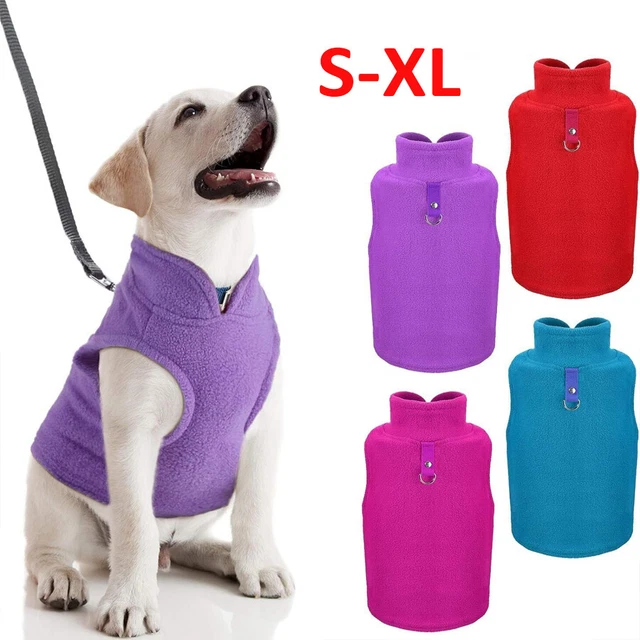 Pet Dog Warm Coat Fleece Jacket Jumper Sweater Winter Clothes Puppy Vest Outfit!