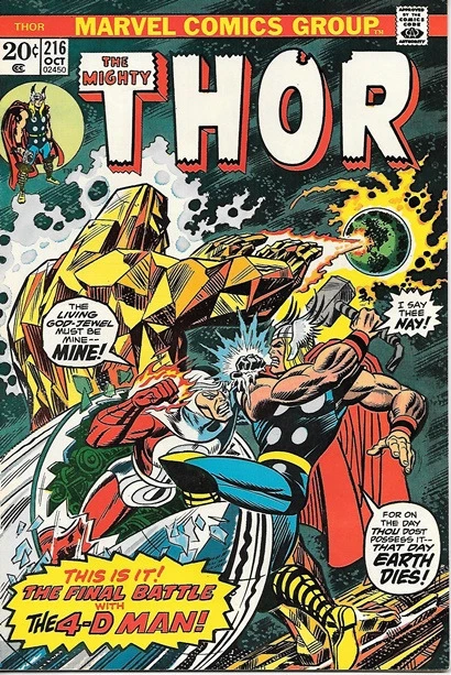 The Mighty Thor Comic Book #216, Marvel Comics 1973 VERY FINE+
