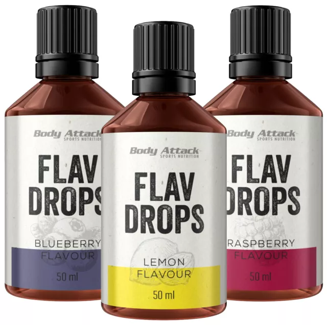 Body Attack Flav Drops 50ml Aromen verschiedene Sorten