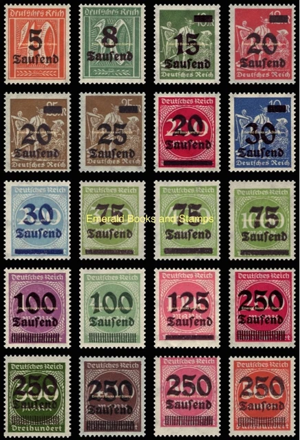 EBS Germany 1923 - Inflation Overprints (I) - Michel 277-296 - MNH**