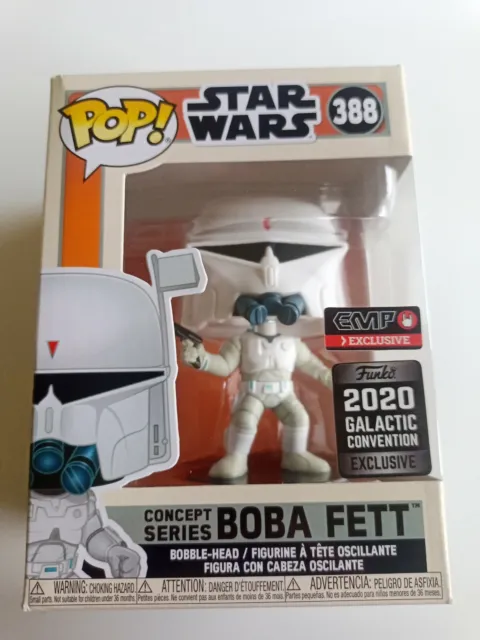 Funko Pop 388 BOBA FETT CONCEPT SERIE Star Wars 2020 Galactica Convention...