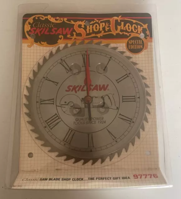 Skilsaw Shop Clock Metal Saw Blade Wall Clock Art 10" Vintage Special Edition