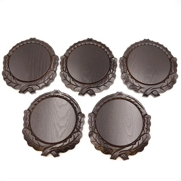 5 Pieza Keilerschilder Tallado Oscuro Af 16cm Tablero Keiler Gewaffbrett Trofeo