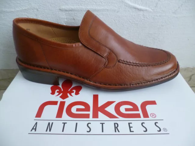 Rieker Mocassins Chaussures Basses Décontractées en Cuir Braun 09216 Neuf