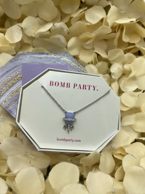 Bomb Party, Jewelry, Bomb Party Call It A Crush Purple Quartz And Rhodium  Plating Og Necklace Rbp