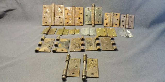 14 Door Hinge Cannon Ball Finial Pin Frantz Stanley Works SW Vint Hardware Lot