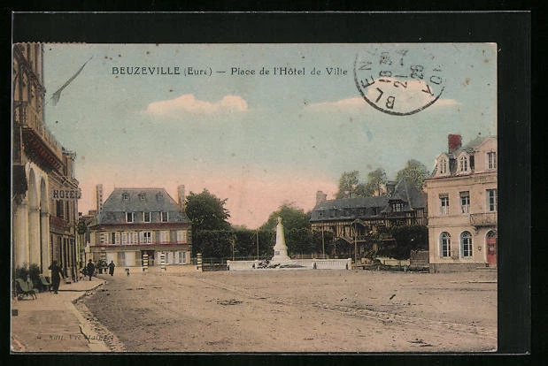 CPA Beuzeville, Place de l´Hôtel de Ville 1926