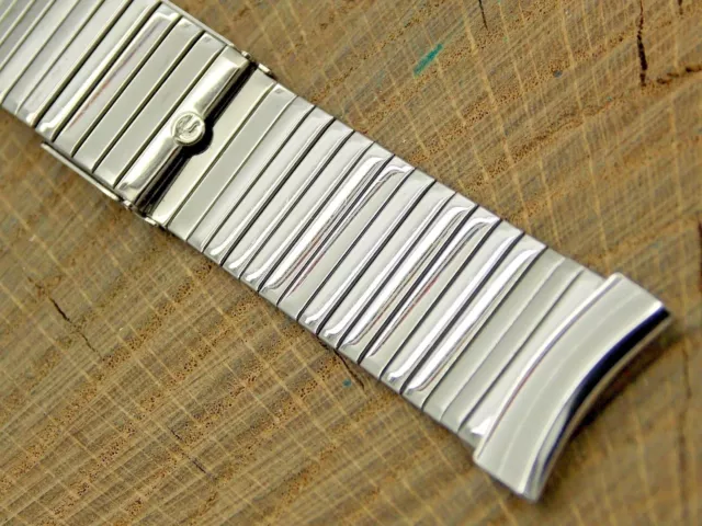 Gemex Vintage Watch Band Deployment 19mm Curved Mens Unused Stainless Steel NOS