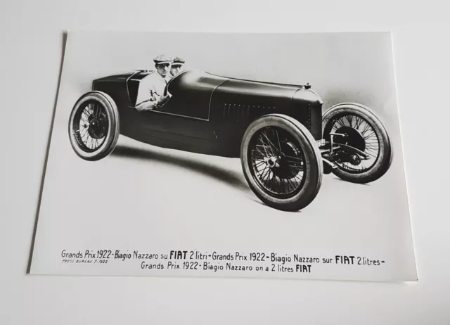 Biagio Nazzaro - Fiat - Grand Prix - 1922 - Rare - Vintage - Foto