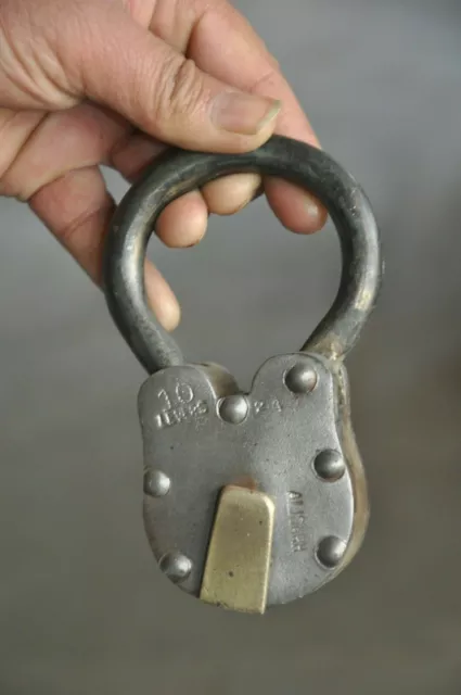 3 Pc Old Iron Handcrafted Different Unique Solid Padlocks 2