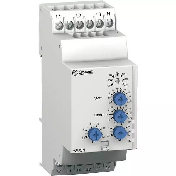 Crouzet 84873221  Relè di monitoraggio 120 - 277 V/AC 1 scambio, 1 scambio  H3US