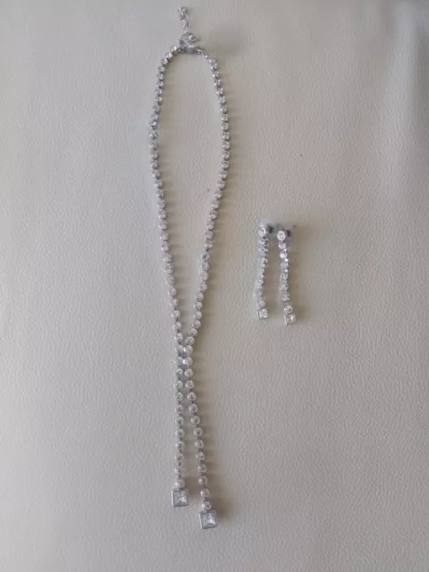 Swarovski crystal necklace and earrings set