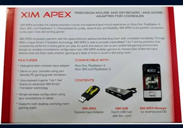Xim Apex Precision Mouse And Keyboard Adapter For Xbox And PlayStation.