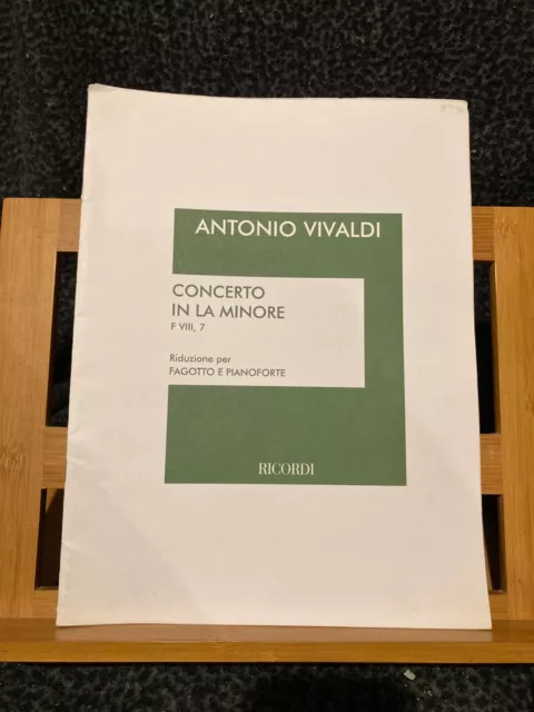 Antonio Vivaldi Concerto pour basson en la mineur partition piano ed. Ricordi