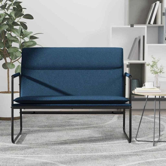 Vidaxl Panca Blu 100x64x80 cm in Tessuto