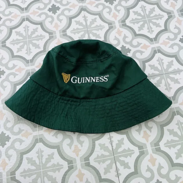 Guinness Bucket Hat Beer Green One Size Adult Cotton Embroidered Harp Merch