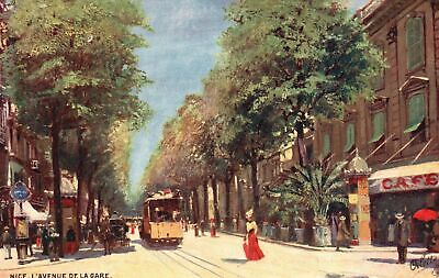 Vintage Postcard l'Avenue De La Gare Historic Street Luxembourg City Europe