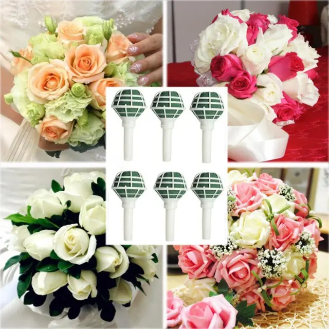 Durable Decoration Bridal Wedding Flower Bouquet Holder Floral Handle Foam