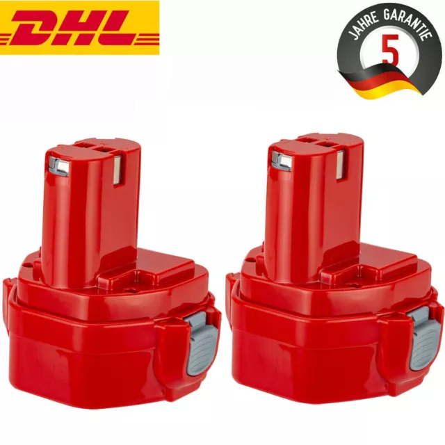 2X Ersatz Akku für Makita PA12 1200 1220 1222 1233 1235 6223D 192598-2