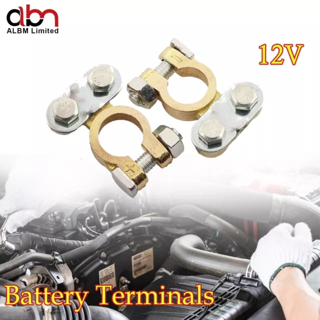 12V Leisure Battery Terminals Connectors Clamps Car Van Caravan Motorhome 2Pcs