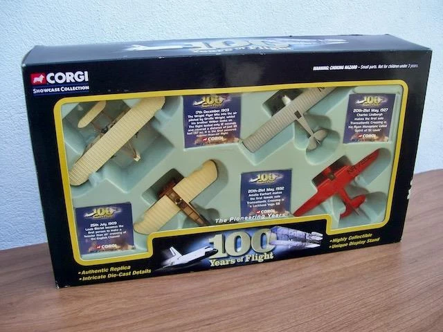 Corgi Showcase Collection 100 Years Of Flight Diecast Planes Pioneering Yrs. Nib