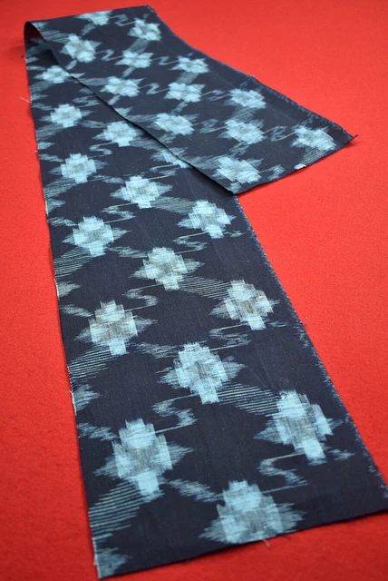 Vintage Japanese Fabric Cotton Antique Boro Patch Indigo Blue KASURI 50"/MM29/50