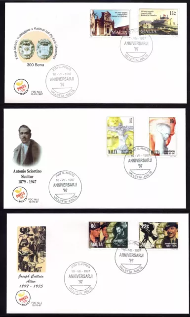 Malta 1997 Anniversaries First Day Cover FDC SG 1148 - 1053 Not Addressed