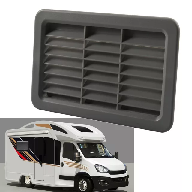 Louvered Air Outlet Grill Cover Ventilation Grille Trim Bezel For RV Bus Gray fl