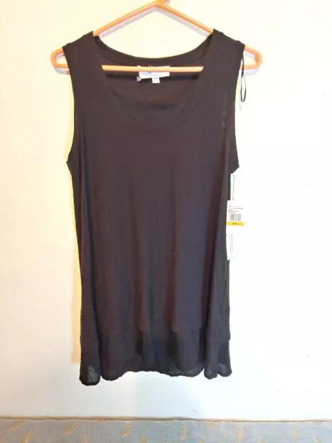Two By Vince Camuto Black Tank Top Size Small