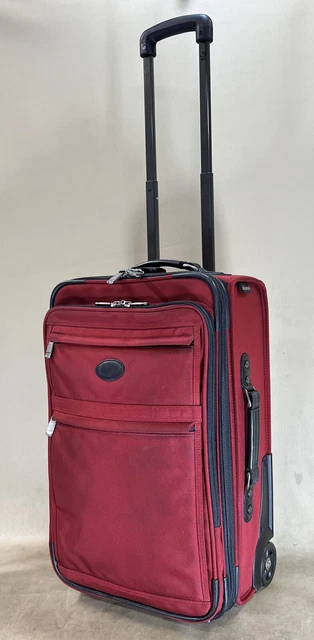 Kirkland Signature Duramax 22” Upright Carry On Expandable Wheeled Suitcase Red