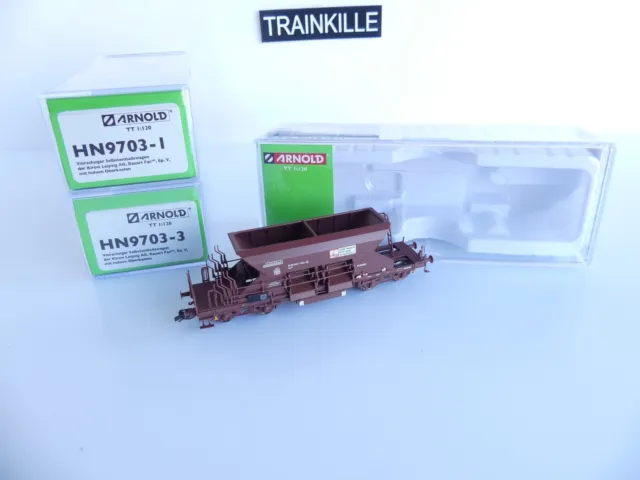 Arnold Tt 1/120 Eme Hn9703 / 3 Wagons Tremie Grande Capacite Kirow Leipzig Ag