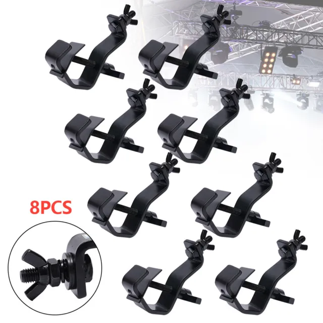 8PCS Stage Party Light Clamps Hooks C Type Clamp Iron Truss Load 80lbs