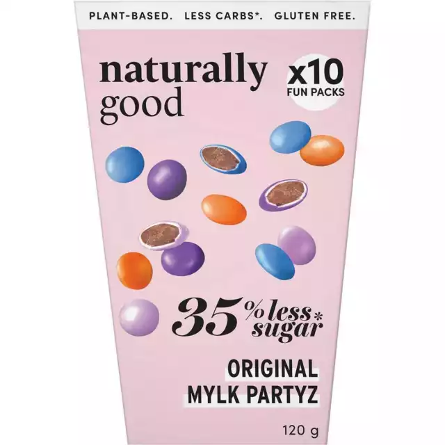 Naturally Good Original Mylk Partyz - 35% Less Sugar (Fun Packs) x10