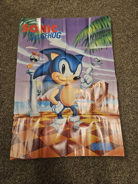 ORIGINAL VINTAGE SONIC The Hedgehog Poster Sega £6.99 - PicClick UK