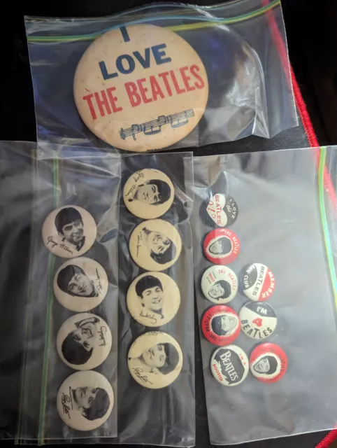 Beatles Pin Lot, Read description