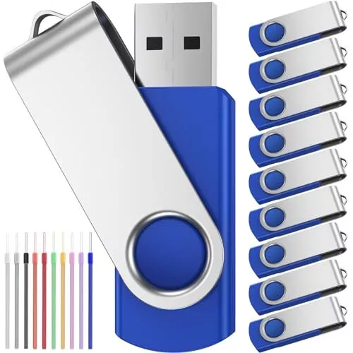 FEBNISCTE CLE USB 8 Go Lot de 10 Clés USB 2.0 Mémoire Sticks