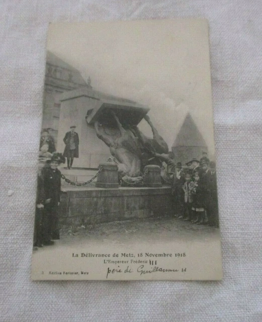 Cpa Dos Vert Ww1 Moselle 57 Metz La Delivrance