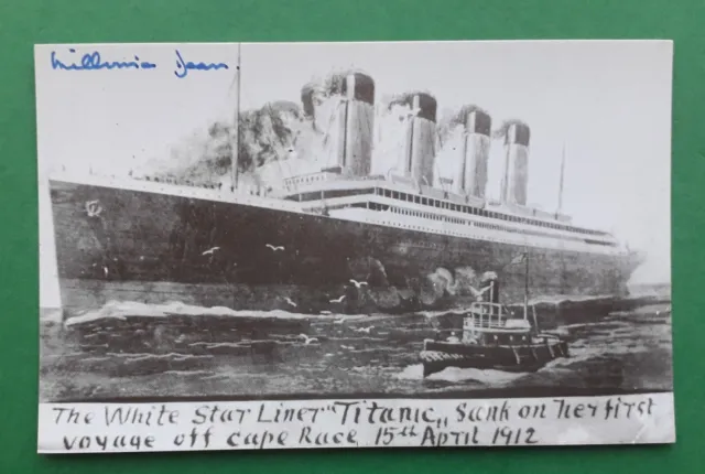 MILLVINA DEAN 1990s signed modern postcard  - youngest Titanic Survivor