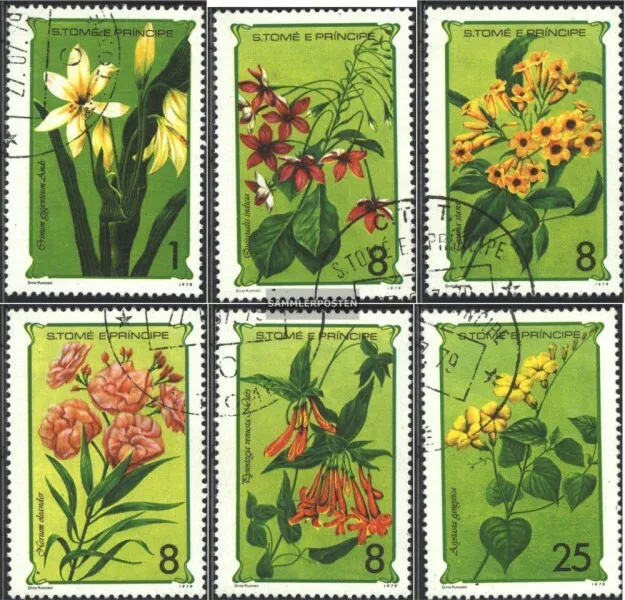 Sao Tome e Principe 568-573 (kompl.Ausg.) gestempelt 1979 Blumen