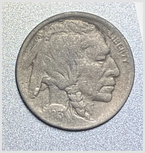 1913 D Type 1 Buffalo Nickel. Full Horn Details Key Date. Holo-restored Coin (B)