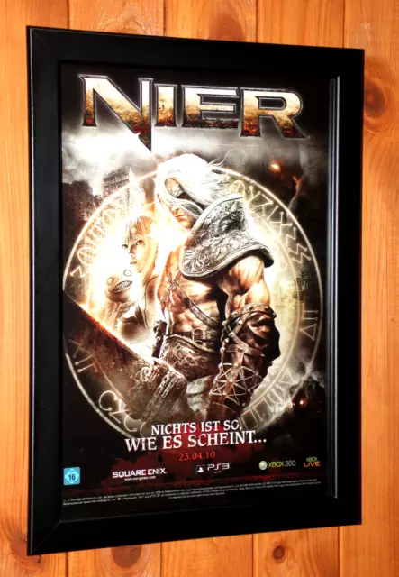NieR Video game Square Enix PS3 Xbox 360 Promo Rare Small Poster Ad Page Framed