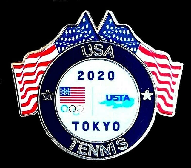 RARE USTA TEAM USA TENNIS OFFICIEL RARE JEUX OLYMPIQUES PIN 2020/2024