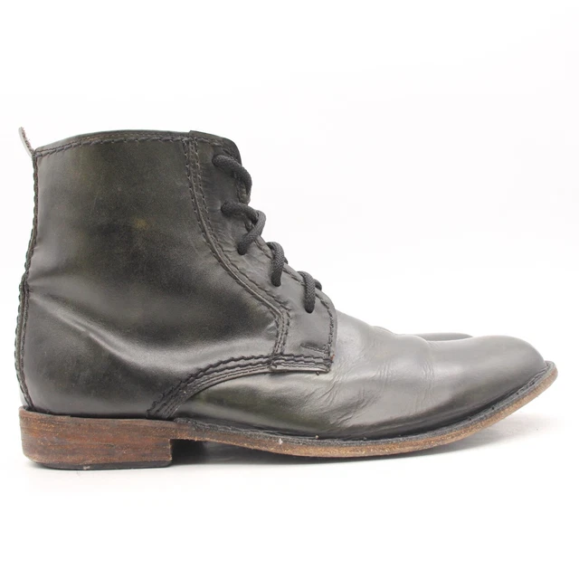 BED STU MEN'S 10 Dark Olive Green Leather Lace Up Chukkas Desert Ankle