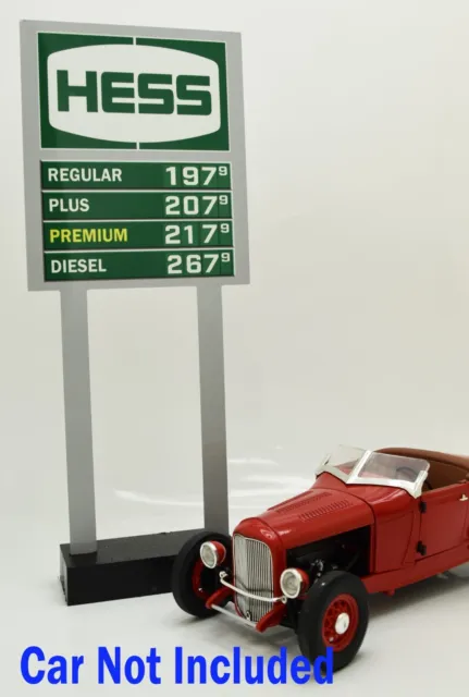HESS Diorama Sign 1:18 1:24 Truck Tanker Ambulance Fire Gas Station Collection