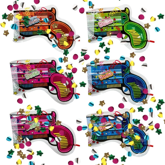 Canon Confettis 20 Pcs Pistolets Lanceur Bombe Confettis Anniversaire | Multicolore Biodégradables Etincelants Pour Carnaval Anniversaire Mariage